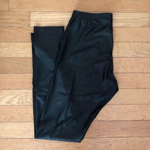 American Apparel Black Metallic Leggings
